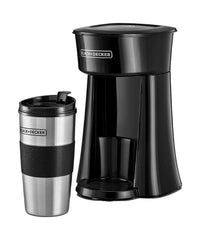 Black+Decker, Coffee Machine, 650W, 360ml Travel Mug, Black DCT10-B5