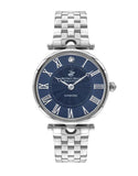 Beverly Hills Polo Club  Women's Analog Watch, Navy Blue Dial & Silver Stainless Steel Strap, BP3335X.390