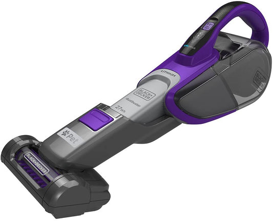 Black+Decker 27W Pet Dustbuster Hand Vacuum with Smart Tech Sensors, Purple, DVJ325BFSP-GB Vacuum Cleaner BL-DVJ325BFSP