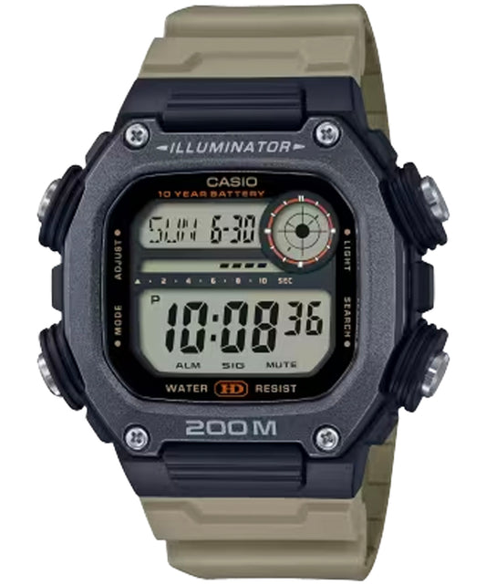 Casio men analog watch, black dial with comfortable strap, model CS-DW-291HX-5AVDF, Bahrain