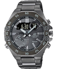 Edifice Solar powered Smart Link Analog-Digital Grey Dial Stainless Steel Band Men's Watch, ECB-10DC-1BDF