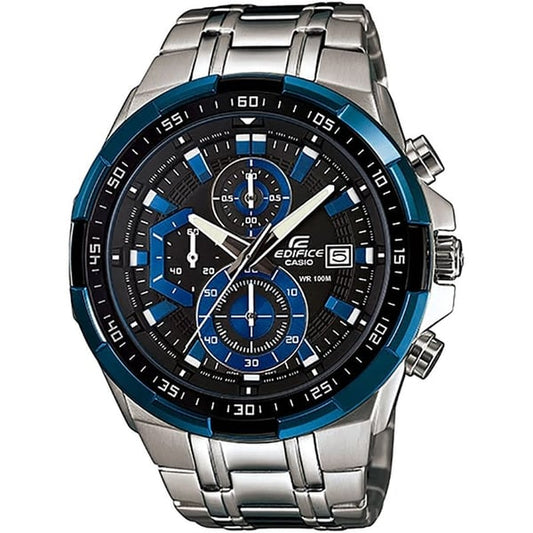 Edifice men analog watch, blue dial with comfortable strap, model GS-EFR-539D-1A2VUD, Bahrain