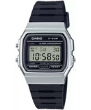 Casio Men's Watch Vintage Collection Digital, Silver Dial Black Resin Strap, F-91WM-7ADF