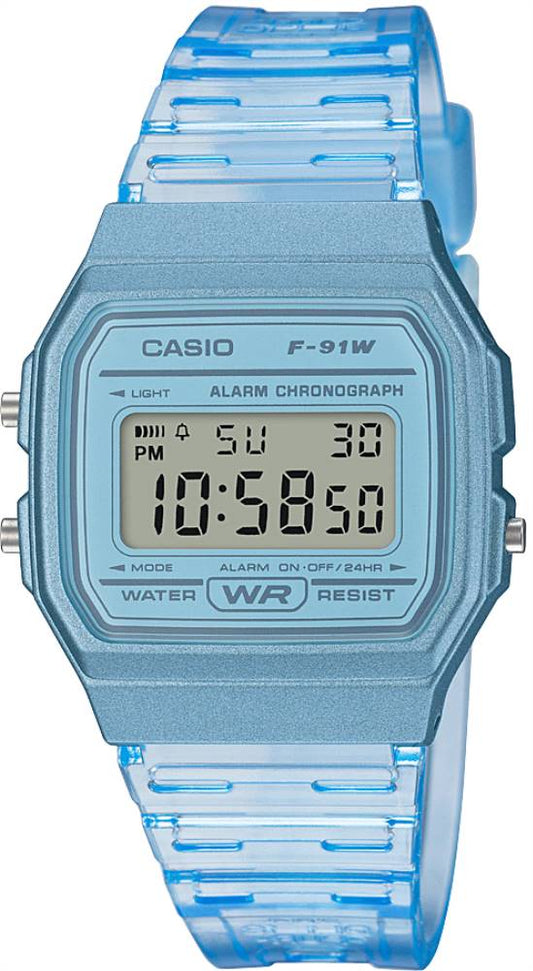 Casio men analog watch, blue dial with comfortable strap, model CS-F-91WS-2DF, Bahrain