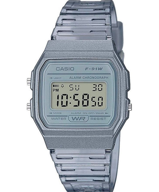 Casio men analog watch, grey dial with comfortable strap, model CS-F-91WS-8DF, Bahrain