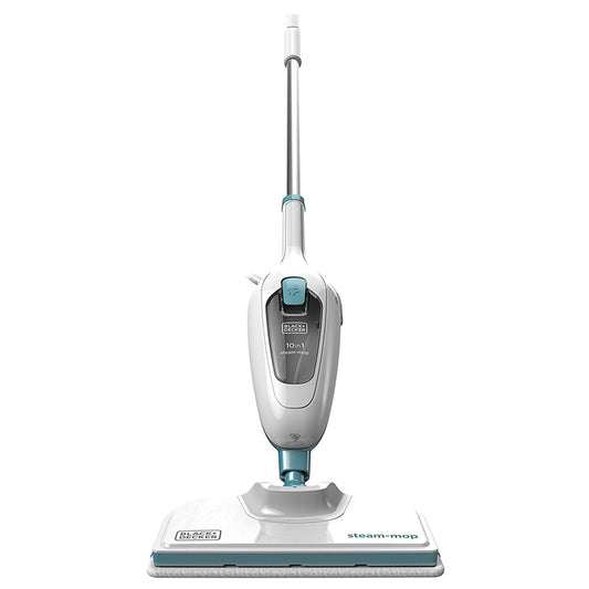 Black+Decker, 1300W 10-in-1 Electric Steam Mop with 10 attachments , White, FSMH13E10 Steam Mop BL-FSMH13E10