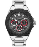 Guess, Men's Watch Analog, Black Dial Silver Stainless Band, GW-W1305G1