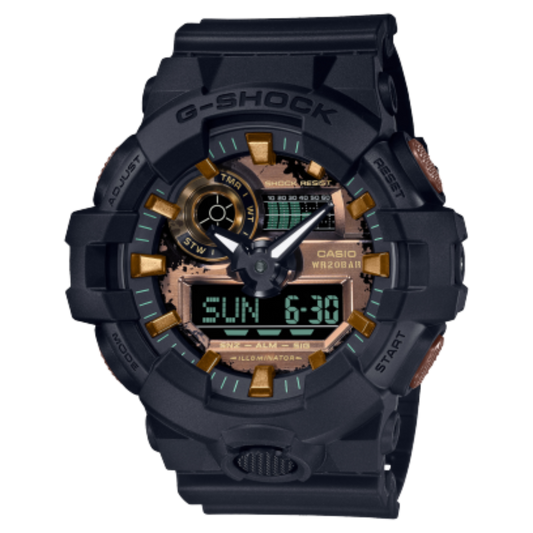 G-Shock men analog watch, multi dial with comfortable strap, model GS-GA-700RC-1ADR, Bahrain