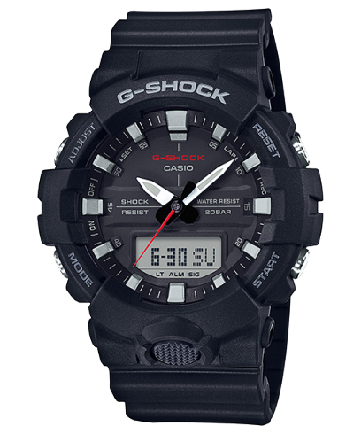 G-Shock Men's Watch Analog & Digital Combo, Black Dial Black Resin Band, GA-800-1ADR