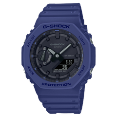 G-Shock Men's Watch Analog & Digital Combo, Black Dial Navy Blue Resin Band, GA-2100-2ADR