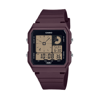 Casio  Unisex Watch Digital Display, Black Dial Purple Resin Strap, LF-20W-5ADF