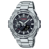 G-Shock, Solar powered Smartphone Link, Black Dial Silver Metal Band Watch for Men, GST-B500D-1ADR