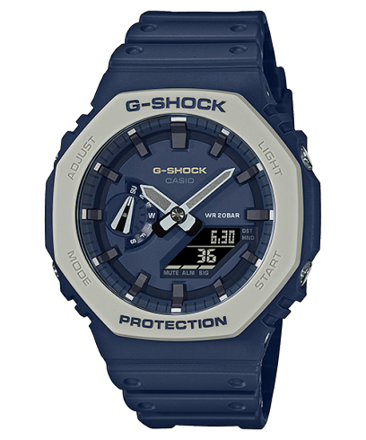 G-Shock Men's Watch Analog & Digital Combo, Blue Dial Blue Resin Band, GA-2110ET-2ADR