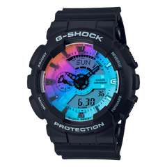 G-Shock Men's Watch Analog & Digital, Rainbow vapor Dial Black Resin Band, GA-110SR-1AD