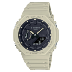 G-Shock Men's Watch Analog & Digital Combo Off-White Resin Band, GA-2100-5ADR