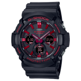 G-Shock Analog & Digital, Black & Red Dial Black Resin Band Watch for Men, GAS-100BNR-1AD