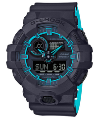 G-Shock Men's Watch Analog & Digital Combo, Black & Blue Dial Black Resin Band,GA-700SE-1A2DR