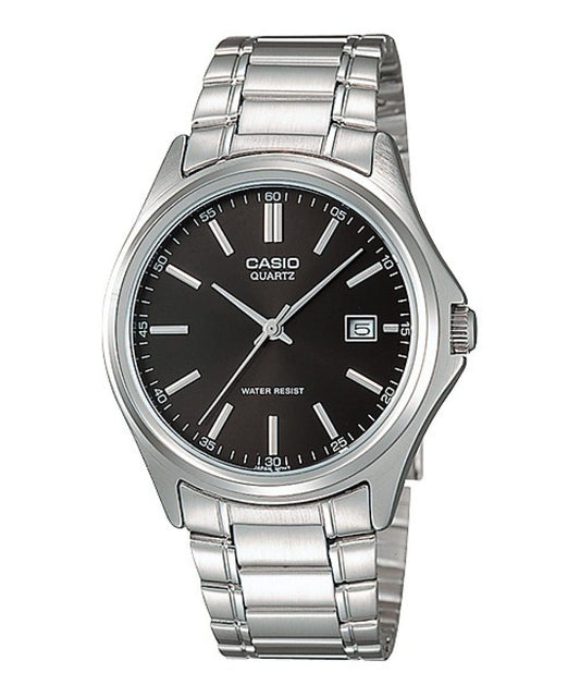 Casio men analog watch, black dial with comfortable strap, model CS-MTP-1183A-1ADF, Bahrain