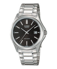 Casio Men's Watch Analog, Black Dial Silver Stainless Steel Strap,MTP-1183A-1ADF