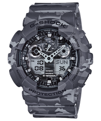 G-Shock Men's Watch Analog & Digital Combo, Black Dial Armour Colour Resin Band, GA-100CM-8ADR