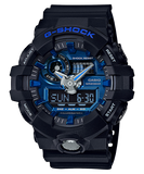 G-Shock Men's Watch Analog & Digital Combo, Blue Dial Black Resin Band, GA-710-1A2DR