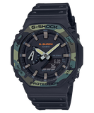 G-Shock Men's Watch Analog & Digital Combo, Black Dial Black Resin Band, GA-2100SU-1ADR