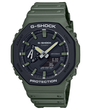 G-Shock Men's Watch Analog & Digital Combo, Black Dial Green Resin Band,GA-2110SU-3ADR