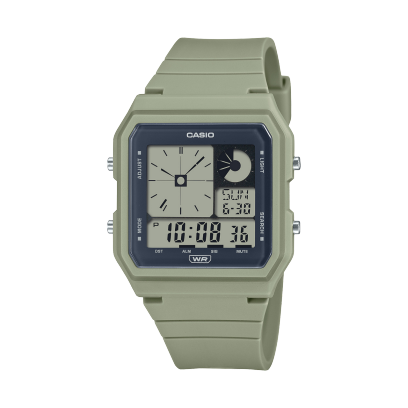 Casio unisex analog watch, black dial with comfortable strap, model CS-LF-20W-3ADF, Bahrain