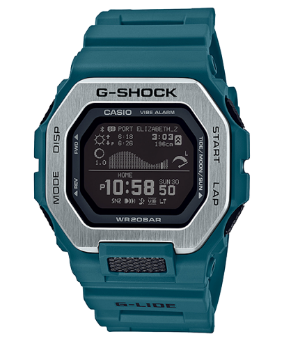 G-Shock Men's Watch Digital, Black Dial Blue Resin Band With Bluetooth Connectivity, GBX-100-2DR