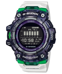 G-Shock Men's Digital Watch, Sporty Design Black Dial White Resin Band With Bluetooth Connectivity, GBD-100SM-1A7DR