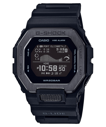 G-Shock Men's Watch Digital, Black Dial Black Resin Band With Bluetooth Connectivity, GBX-100NS-1DR