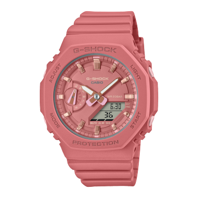 G-Shock Men's Watch Analog & Digital Combo, Pink Dial Pink Resin Band, GMA-S2100-4A2DR