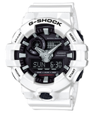 G-Shock Analog & Digital, Black Dial White Resin Band Watch for Men, GA-700-7ADR