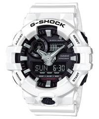 G-Shock Analog & Digital, Black Dial White Resin Band Watch for Men, GA-700-7ADR