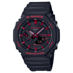 G-Shock Analog & Digital, Black & Red Dial Black Resin Band Watch for Men, GA-B2100BNR-1ADR