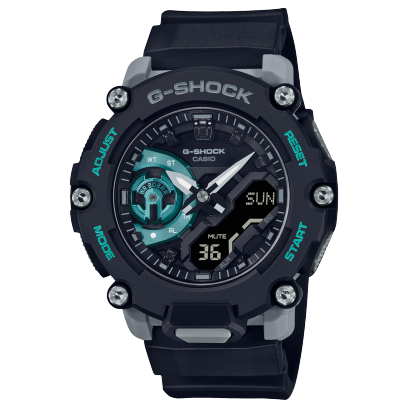 G-Shock Analog & Digital, Black Dial Black Resin Band Watch for Men, GA-2200M-1ADR