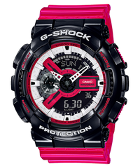 G-Shock Men's Watch Analog & Digital Combo, Black & Red Dial Red Resin Band, GA-110RB-1ADR