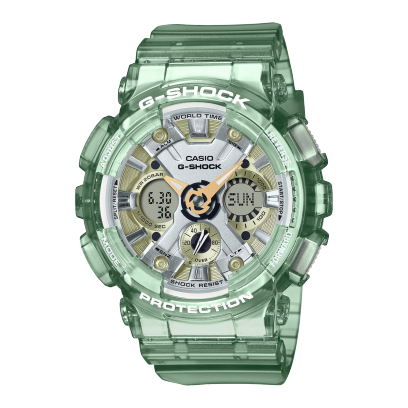G-Shock Chronograph Analog & Digital, Green Dial Green Resin Band Watch for Men, GMA-S120GS-3ADR