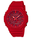 G-Shock Men's Watch Analog, Red Dial Red Resin Band, GA-2100-4ADR