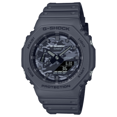 G-Shock Men's Watch Analog & Digital, Black Dial Black Resin Band, GA-2100CA-8A