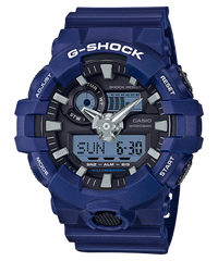 G-Shock Men's Watch Analog & Digital Combo, Black Dial Blue Resin Band, GA-700-2ADR