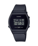 Casio Unisex Watch Digital, Black Dial Black Resin Strap, LW-204-1BDF