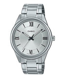 Casio Men's Watch Analog, Silver Dial Silver Stainless Steel Strap, MTP-V005D-7B5UD