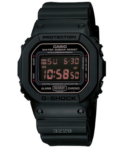 G-Shock Men's Watch Digital, Black Dial Black Resin Band, DW-5600MS-1DR