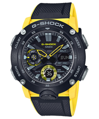 G-Shock Men's Watch Analog & Digital Combo, Black & Yellow Dial Black & Yellow Resin Band, GA-2000-1A9DR