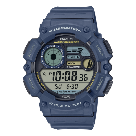 Casio men analog watch, black dial with comfortable strap, model CS-WS-1500H-2AVDF, Bahrain