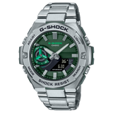 G-Shock Solar powered Smartphone Link, Green Dial Black Metal Band Watch for Men, GST-B500AD-3ADR