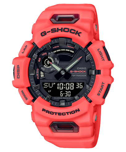 G-Shock Men's Analog & Digital Watch Combo, Sporty Design Black Dial Orange Resin Band, GBA-900-4ADR