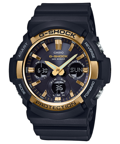 G-Shock Men's Watch Analog & Digital Combo, Black Dial Black Resin Band, GAS-100G-1ADR