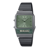 Casio Unisex watch, Green Dial Grey Stainless Steel Strap, AQ-800ECGG-3ADF